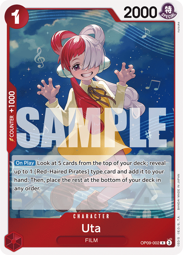 Uta OP09-002 One Piece Card Game