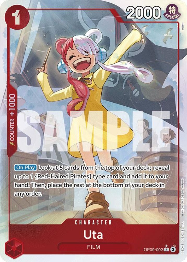 Uta [Alternate Art] OP09-002 One Piece Card Game