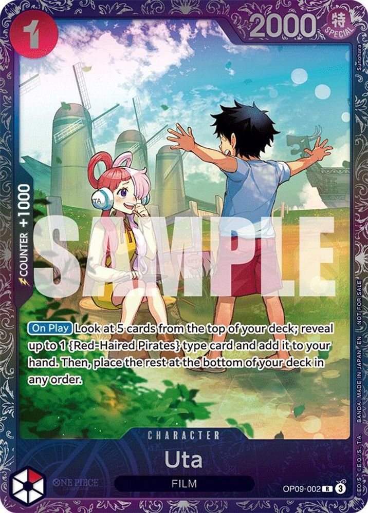 Uta [Treasure Cup] OP09-002 One Piece Card Game