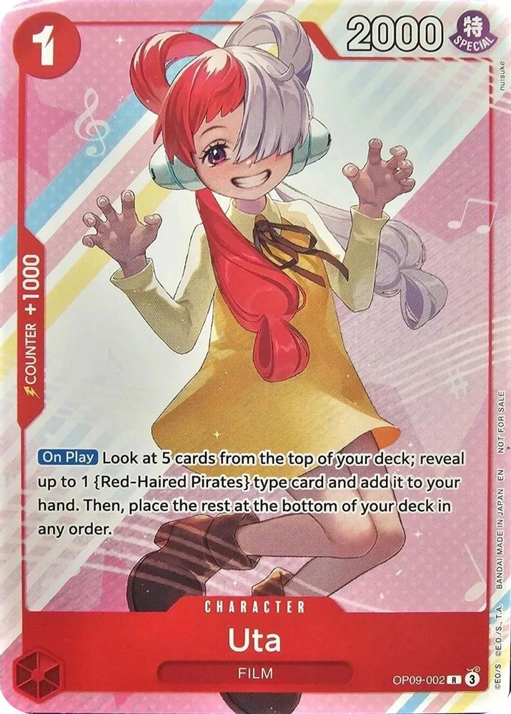 Uta [Welcome Pack Vol. 2] OP09-002 One Piece Card Game