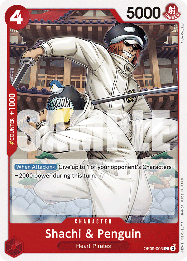 Shachi &amp; Penguin OP09-003 One Piece Card Game