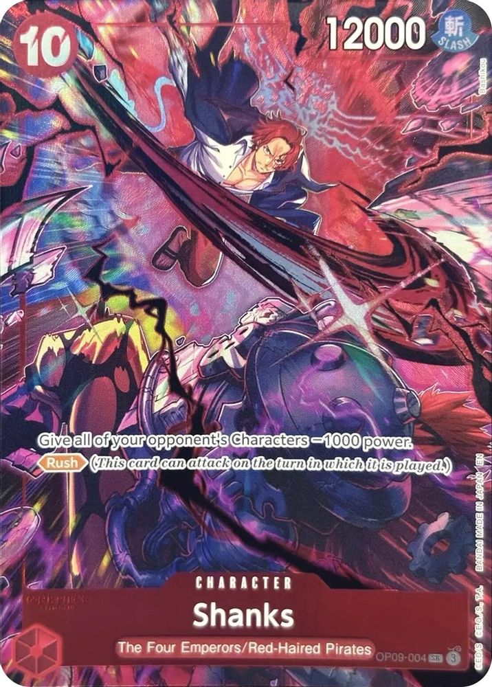 Shanks [2nd Anniversary] OP09-004 One Piece Card Game