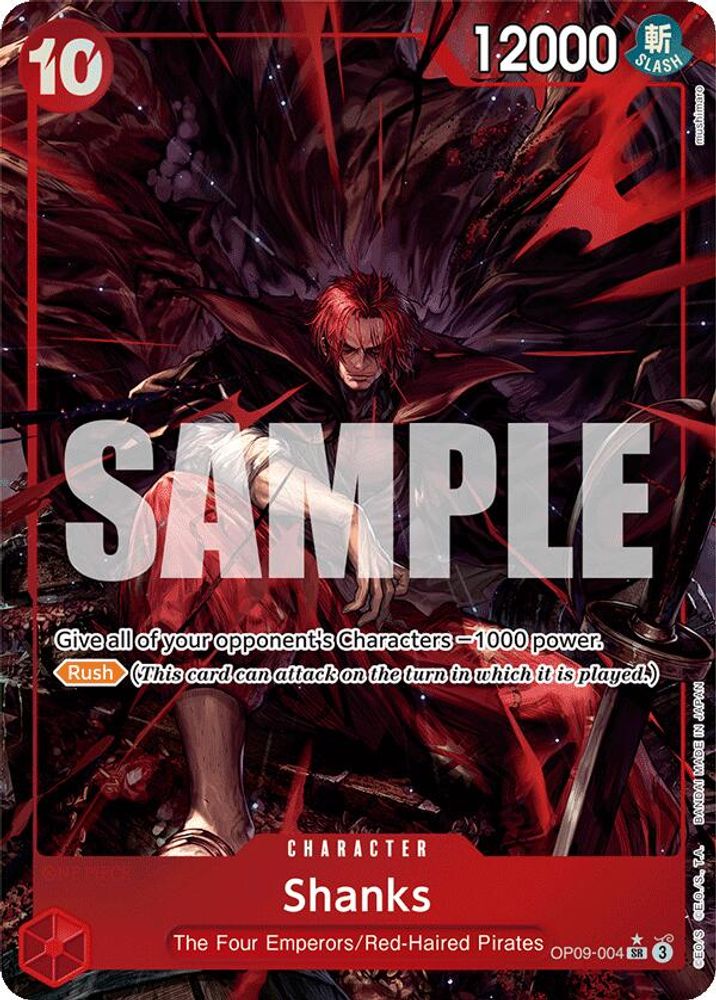 Shanks [Alternate Art] OP09-004 One Piece Card Game