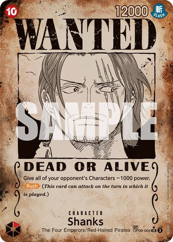 Shanks [Wanted Poster] OP09-004 One Piece Card Game
