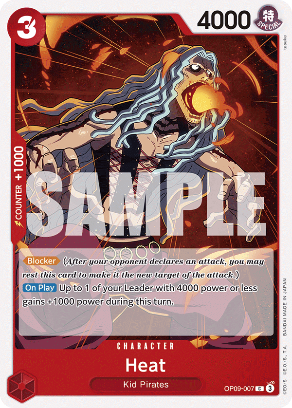 Heat OP09-007 One Piece Card Game
