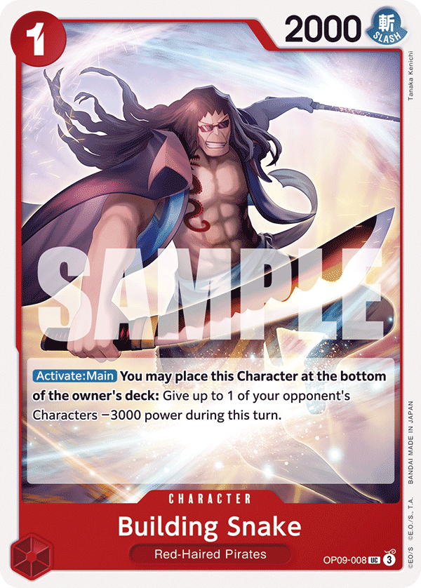 Building Snake [Best Selection] JP OP09-008 One Piece Card Game