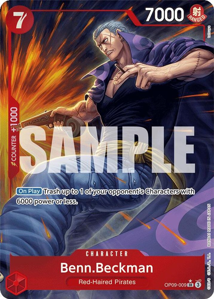 Benn.Beckman [Alternate Art] OP09-009 One Piece Card Game
