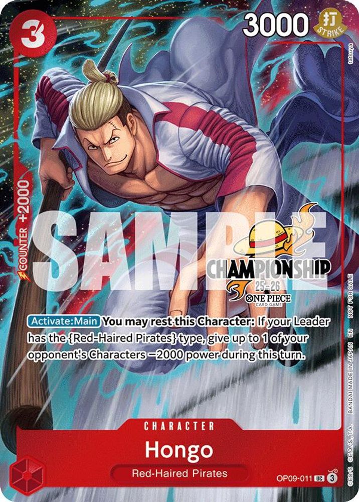 Hongo [Championship 25-26] OP09-011 One Piece Card Game