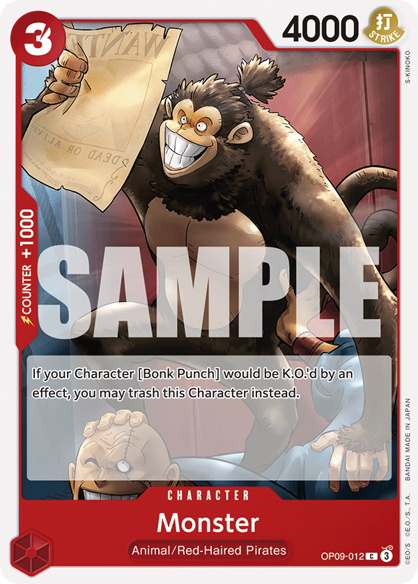 Monster OP09-012 One Piece Card Game