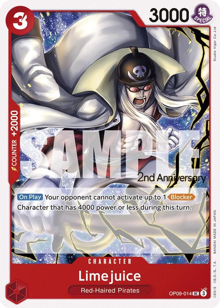 Limejuice [2nd Anniversary] OP09-014 One Piece Card Game