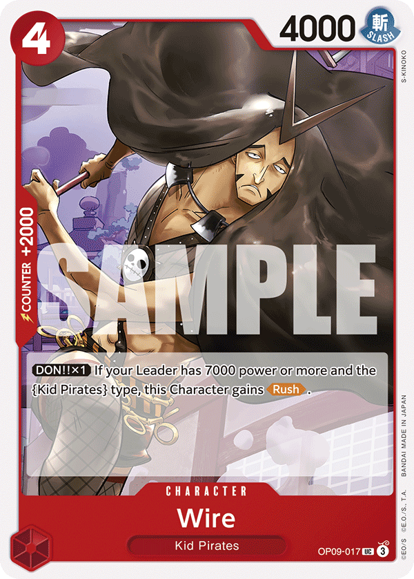 Wire OP09-017 One Piece Card Game
