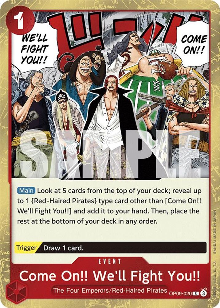 Come On!! We'll Fight You!! [Foil] OP09-020 One Piece Card Game