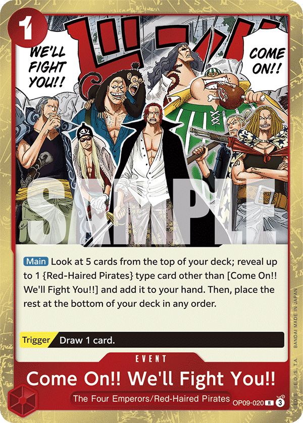 Come On!! We'll Fight You!! [PRB-02] JP OP09-020 One Piece Card Game