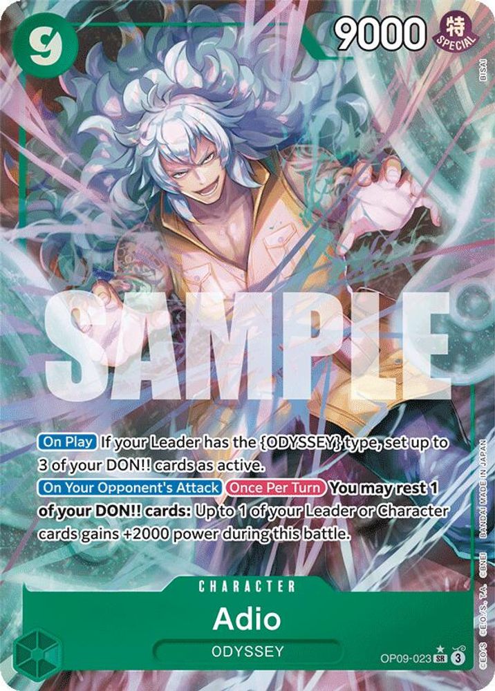 Adio [Alternate Art] OP09-023 One Piece Card Game