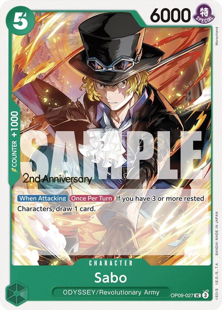Sabo [2nd Anniversary] OP09-027 One Piece Card Game