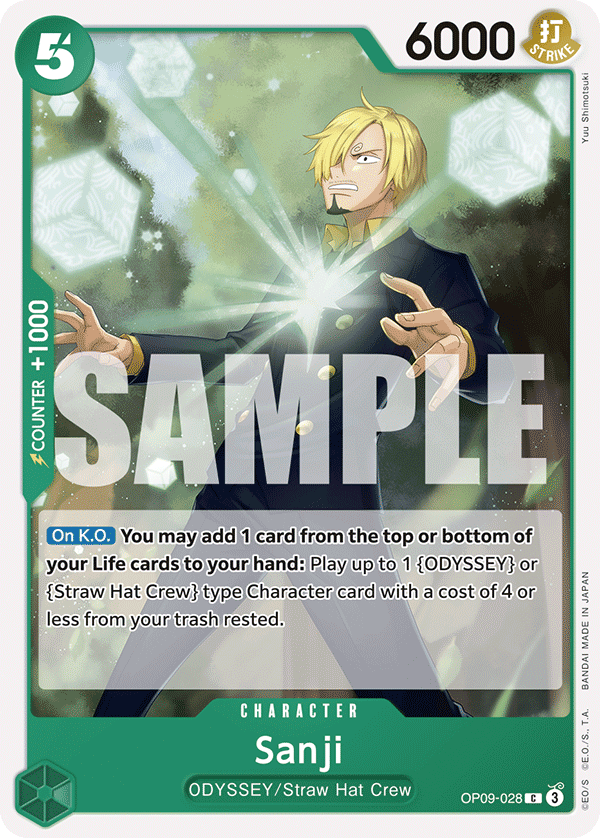 Sanji OP09-028 One Piece Card Game