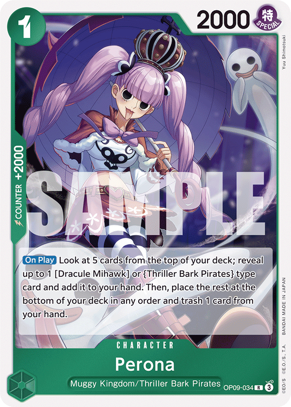 Perona [Alternate Art] JP OP09-034 One Piece Card Game