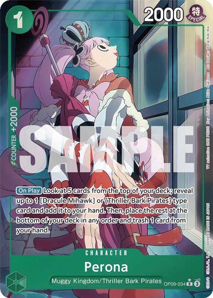 Perona [Alternate Art] OP09-034 One Piece Card Game