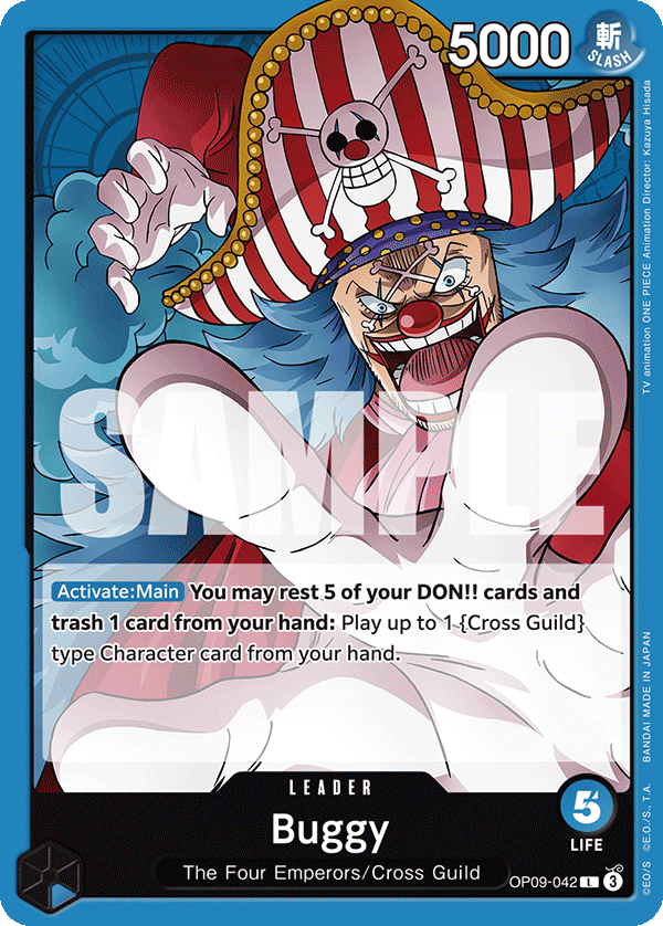 Buggy [Alternate Art Foil] OP09-042 One Piece Card Game