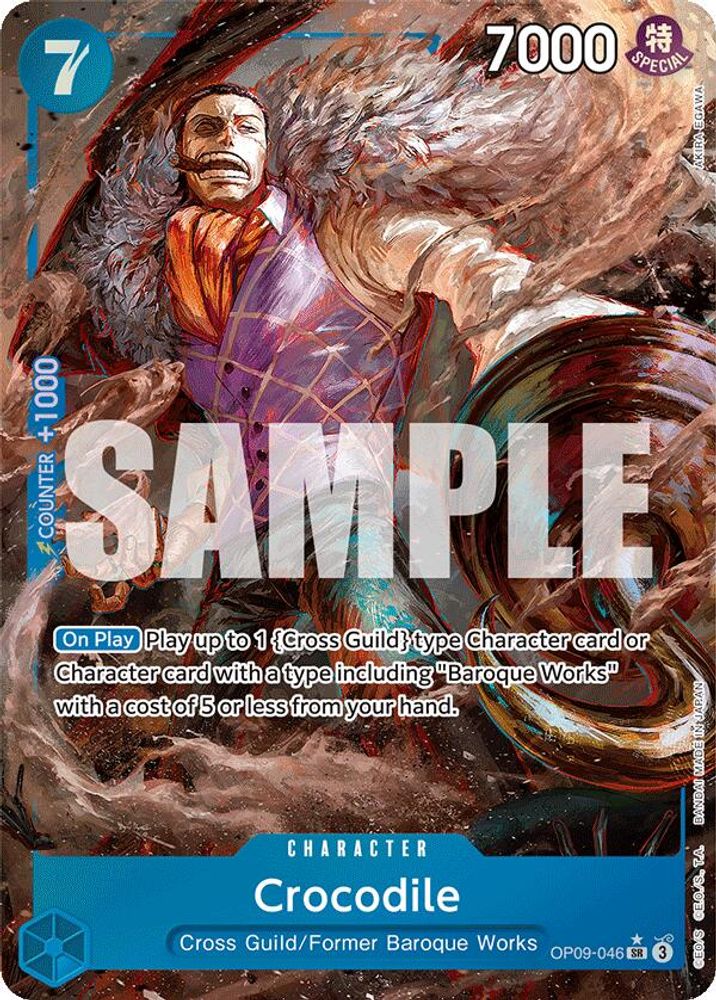 Crocodile [Alternate Art] OP09-046 One Piece Card Game