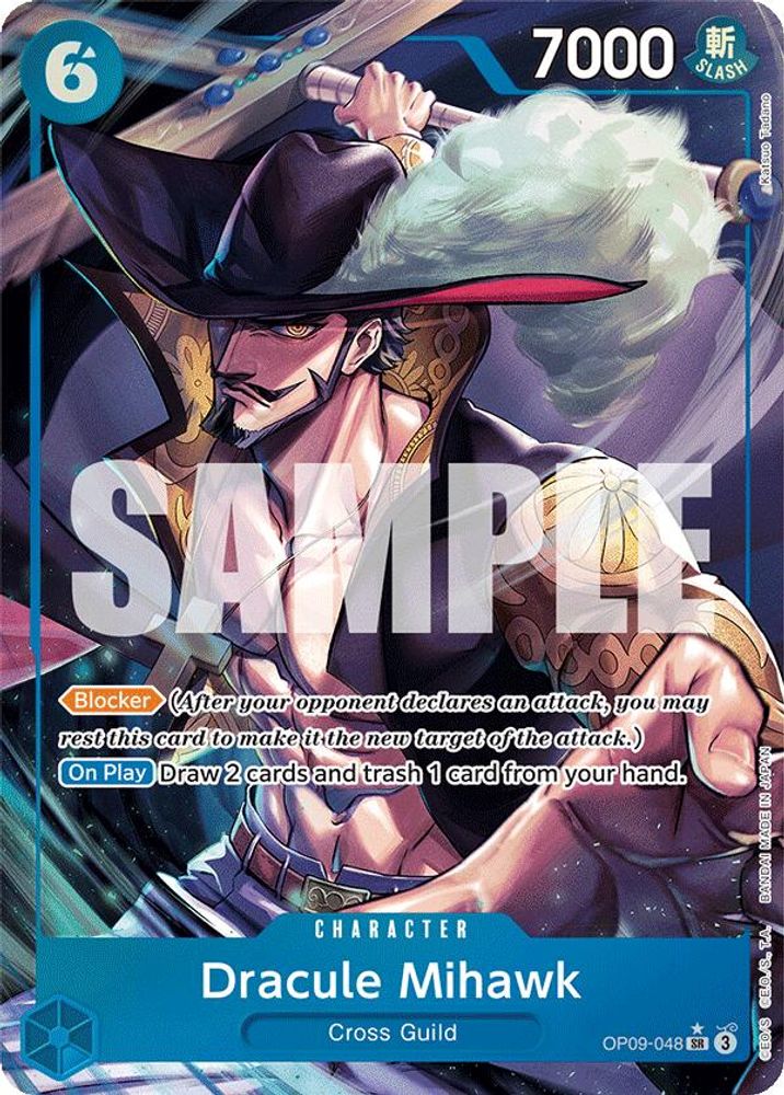 Dracule Mihawk [Alternate Art] OP09-048 One Piece Card Game