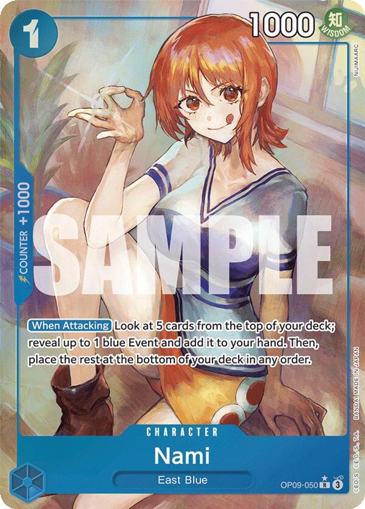 Nami [Alternate Art] OP09-050 One Piece Card Game