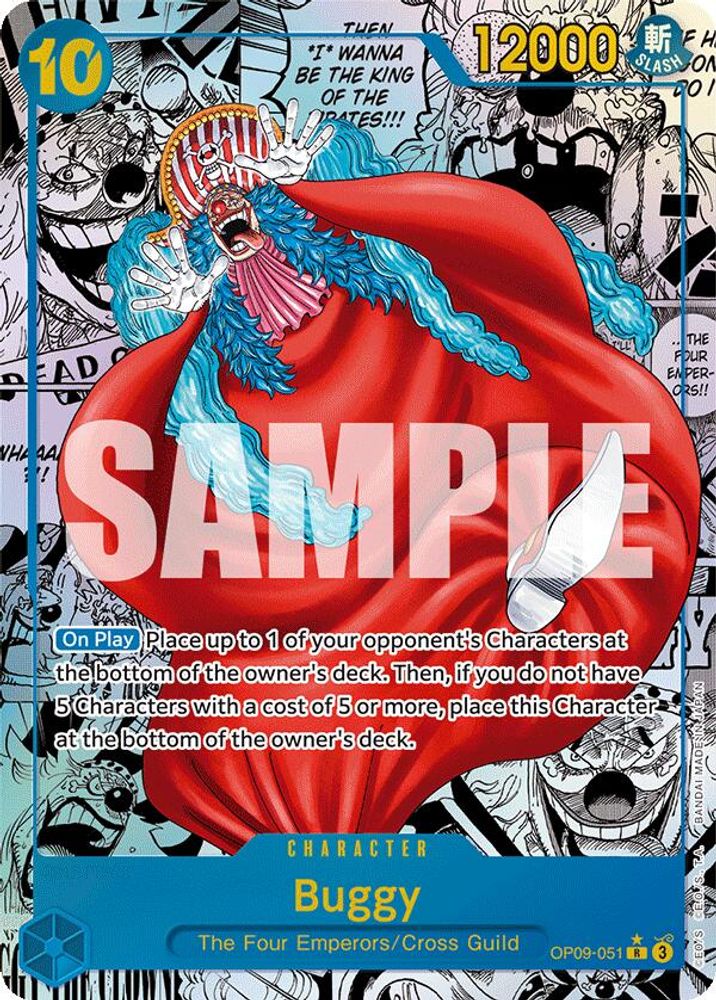 Buggy [Alternate Art Manga] OP09-051 One Piece Card Game