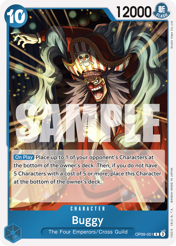 Buggy [Wanted Poster Foil] JP OP09-051 One Piece Card Game