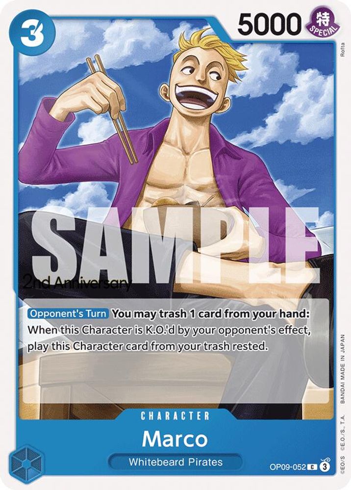 Marco [2nd Anniversary] OP09-052 One Piece Card Game