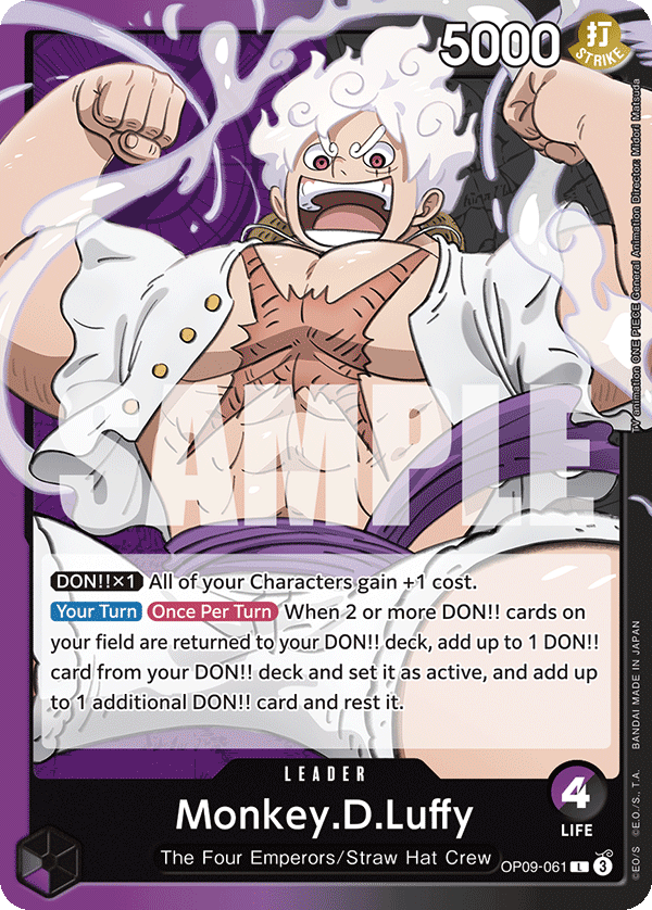 Monkey.D.Luffy [2nd Anniversary] JP OP09-061 One Piece Card Game