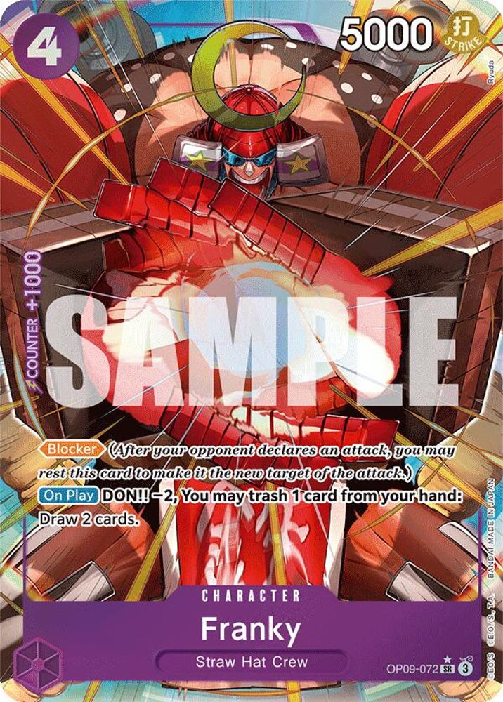 Franky [Alternate Art] OP09-072 One Piece Card Game