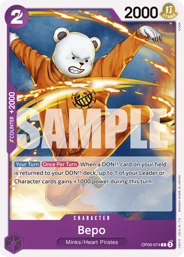 Bepo OP09-074 One Piece Card Game