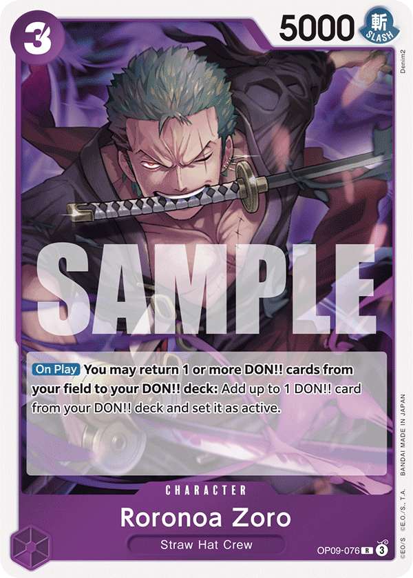Roronoa Zoro [PRB-02] JP OP09-076 One Piece Card Game