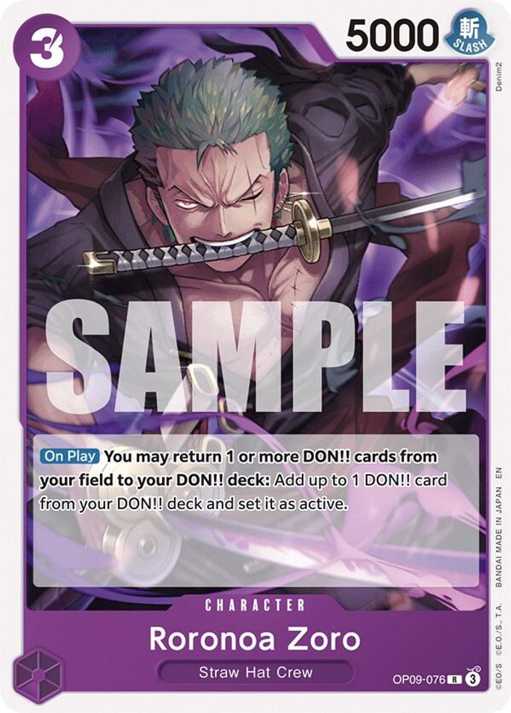 Roronoa Zoro [Reprint] OP09-076 One Piece Card Game
