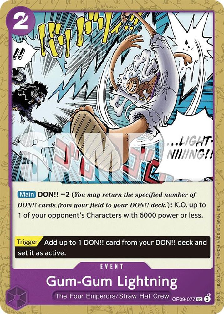 Gum-Gum Lightning [Reprint] OP09-077 One Piece Card Game
