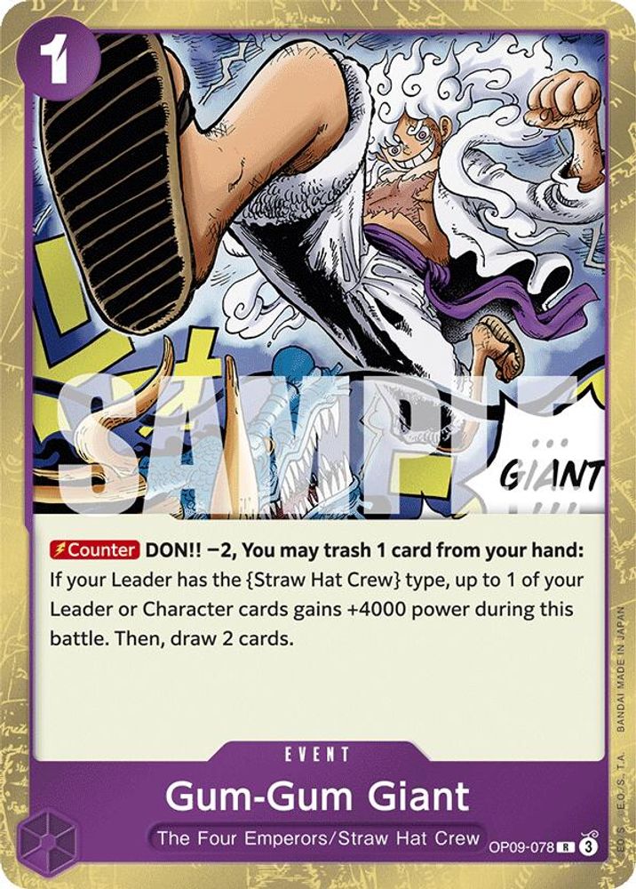 Gum-Gum Giant [Foil] OP09-078 One Piece Card Game