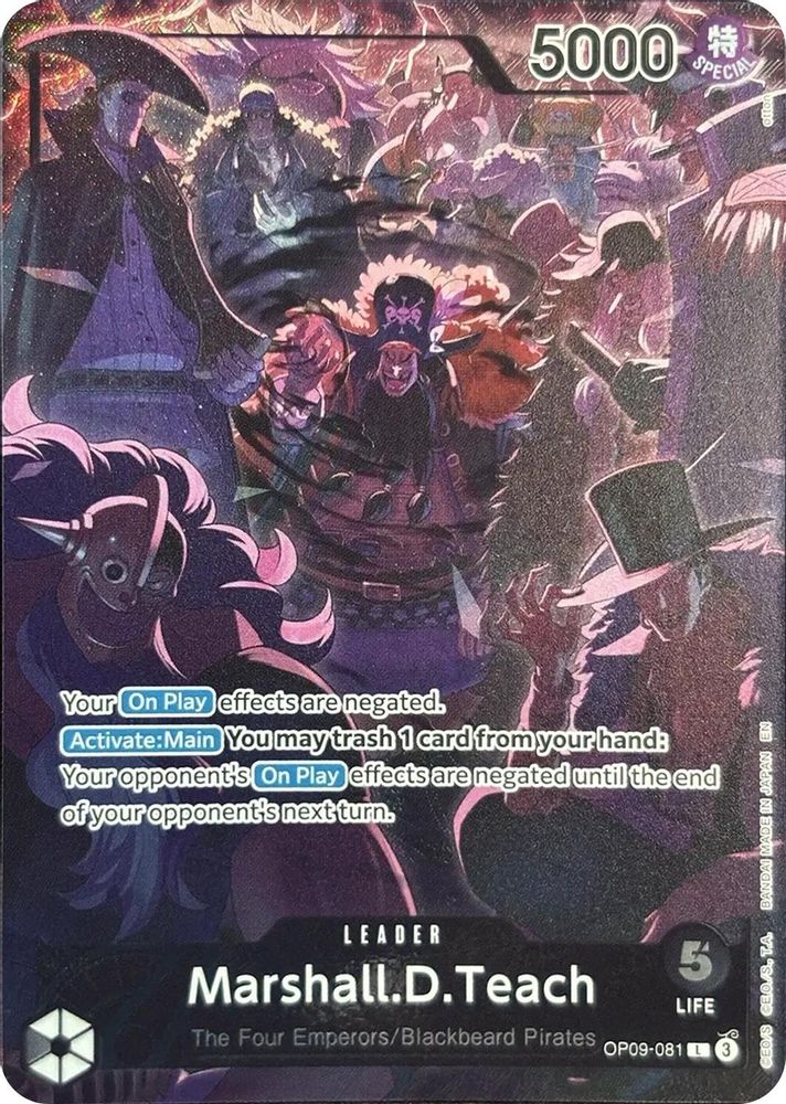 Marshall.D.Teach [2nd Anniversary] OP09-081 One Piece Card Game