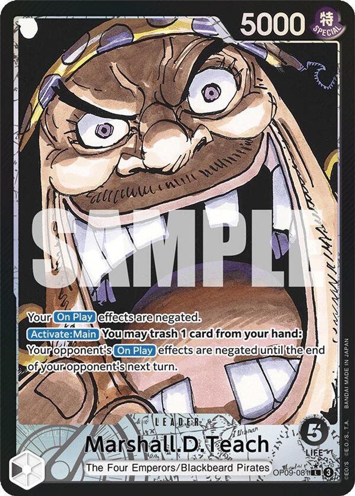 Marshall.D.Teach [Alternate Art] OP09-081 One Piece Card Game