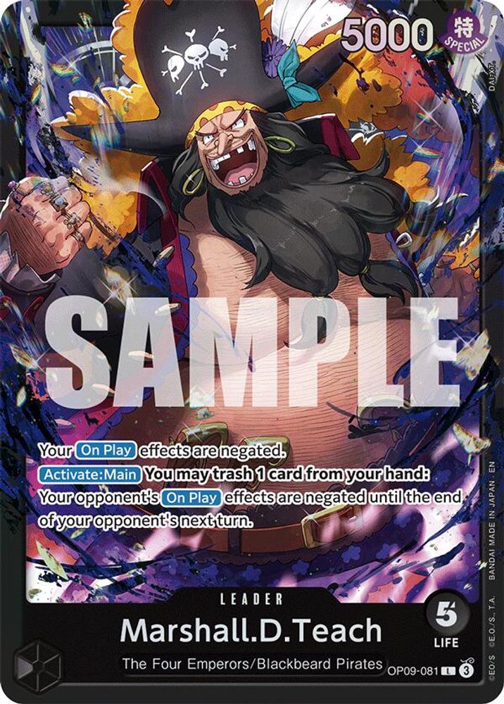 Marshall.D.Teach [Foil] OP09-081 One Piece Card Game
