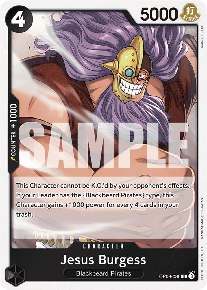 Jesus Burgess [Foil] OP09-086 One Piece Card Game