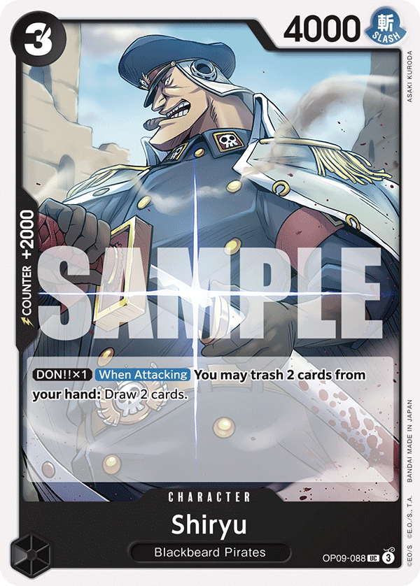 Shiryu OP09-088 One Piece Card Game