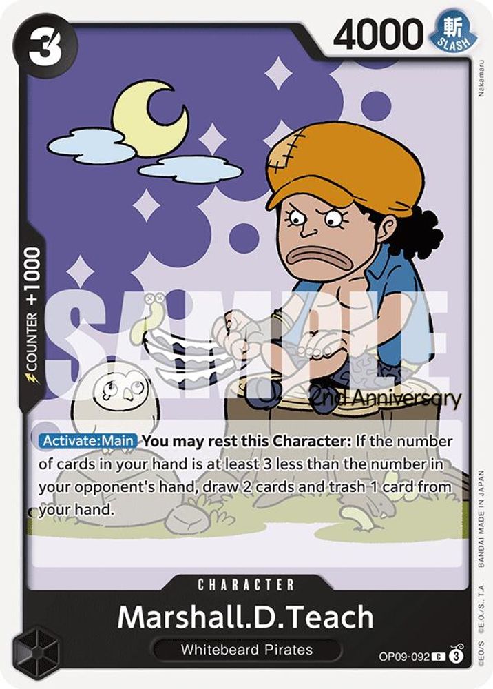 Marshall.D.Teach [2nd Anniversary] OP09-092 One Piece Card Game