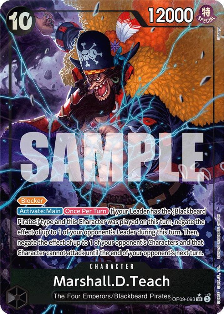 Marshall.D.Teach [Alternate Art] OP09-093 One Piece Card Game