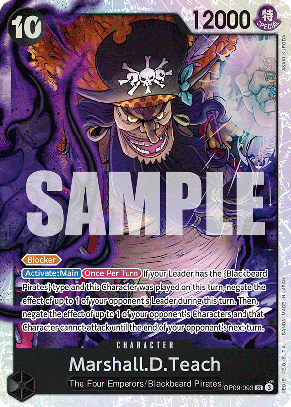 Marshall.D.Teach [Manga] JP OP09-093 One Piece Card Game