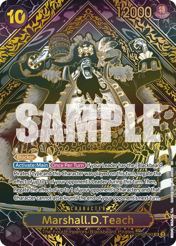 Marshall.D.Teach [SP Gold] OP09-093 One Piece Card Game