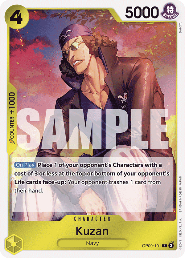 Kuzan OP09-101 One Piece Card Game