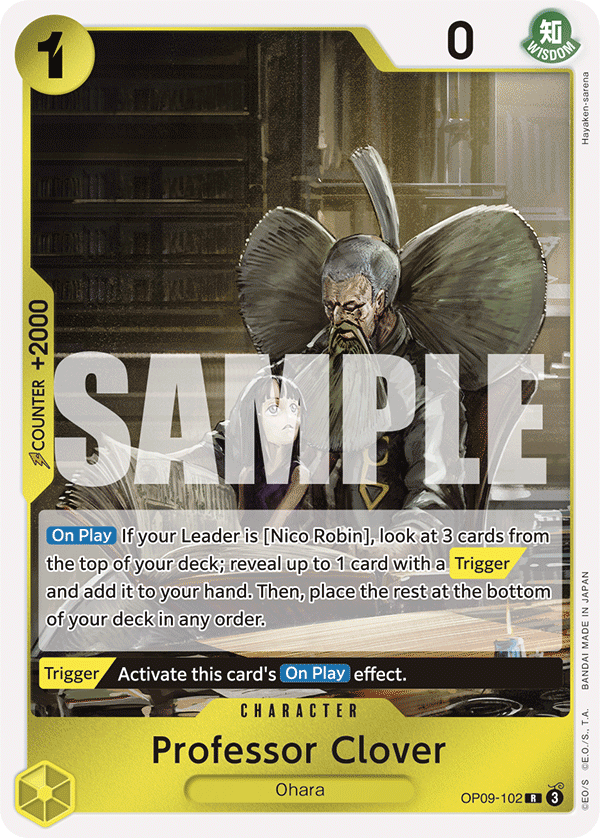 Professor Clover OP09-102 One Piece Card Game