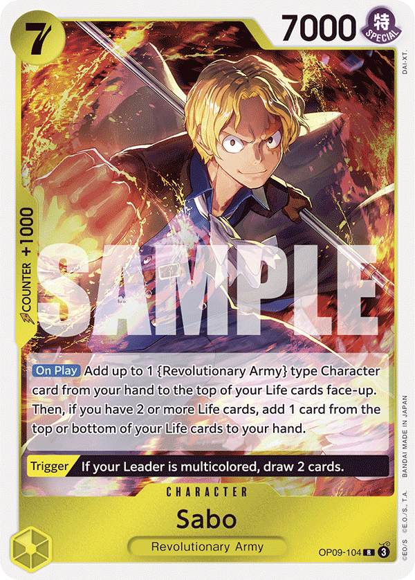 Sabo OP09-104 One Piece Card Game