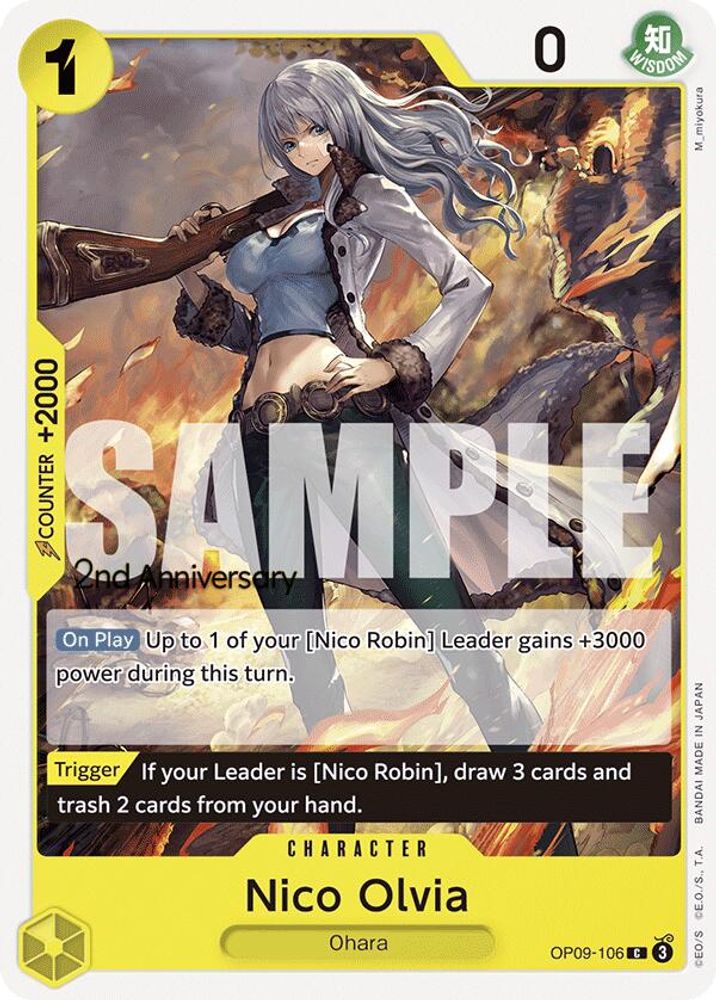 Nico Olvia [2nd Anniversary] OP09-106 One Piece Card Game