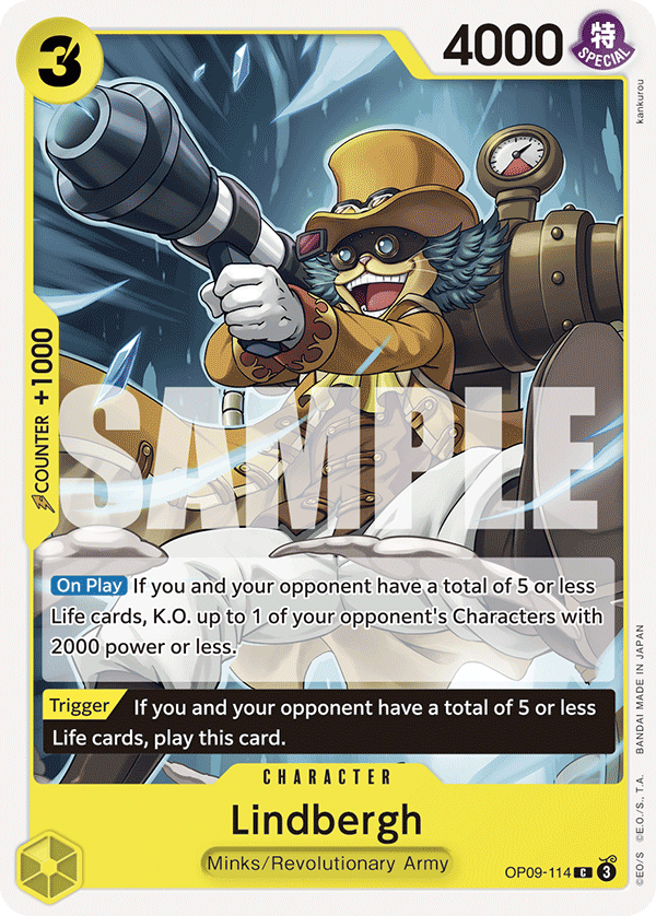 Lindbergh OP09-114 One Piece Card Game